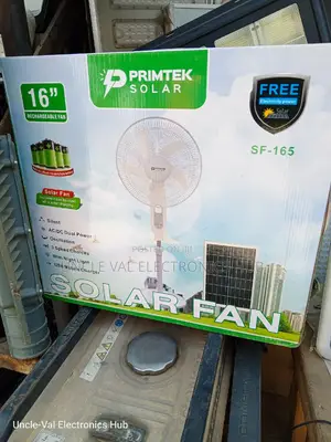 Primtek 16" Solar/Rechargeable Fan