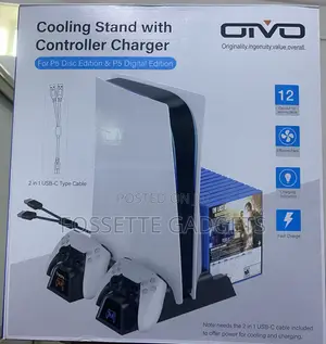 Photo - Cooling Stand and Controller Charger for Ps5 Fat