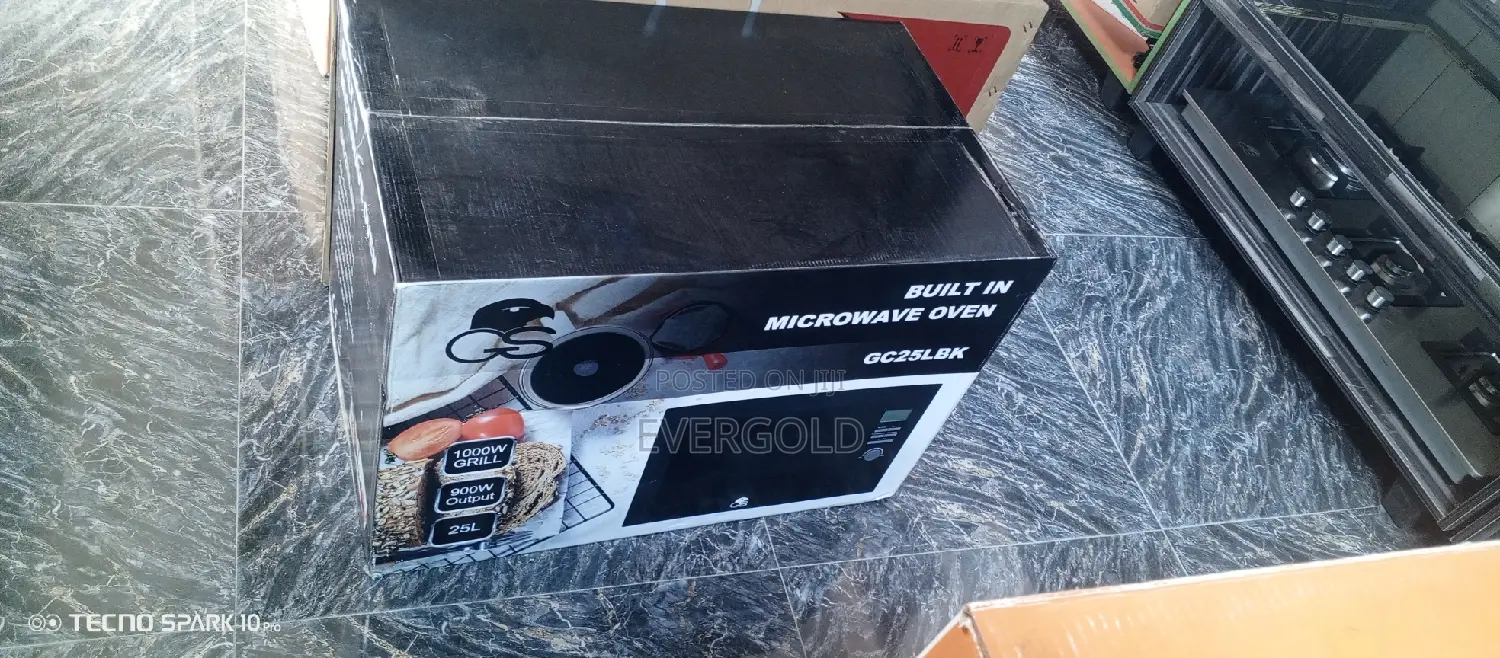 Built in Black Microwave 25 Liter With Complete Accessories