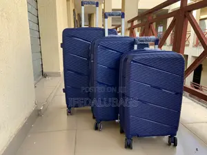 Set of Quality Unbreakable Blue Travel Luggage