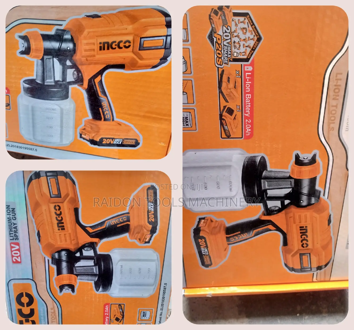 Cordless Spray Machine 20v Lithium Battery