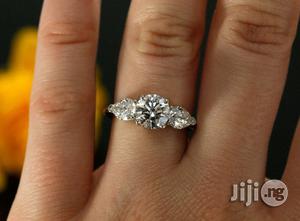 U.S Slendid Diamond Sterling Silver Engagement Ring - Silver