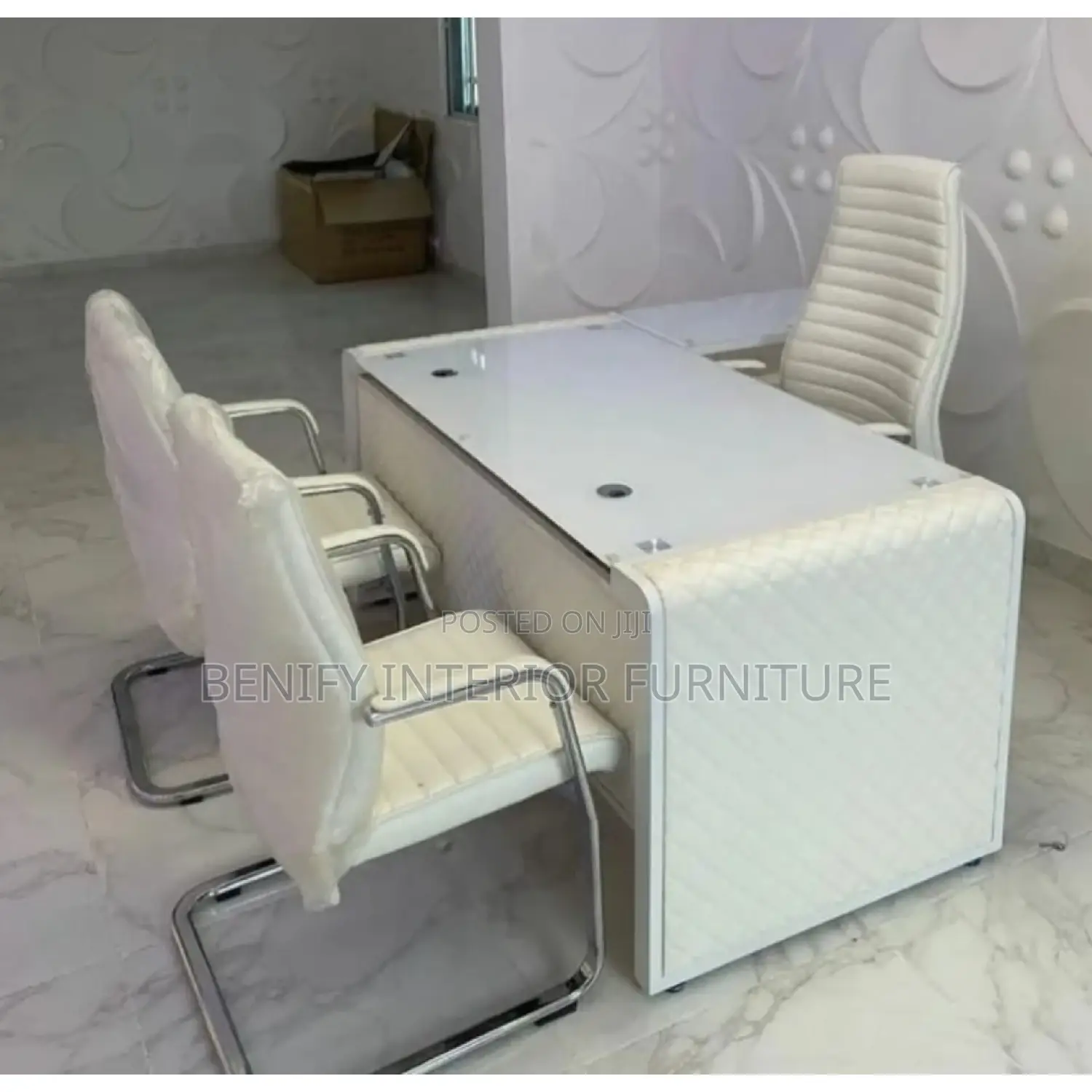 1.6meter White Executive Office Table