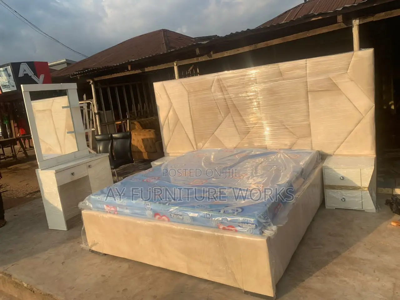 6 by 6 Padded Bedframe