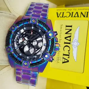 Original Invicta Chronograph Rainbow Chain Watch