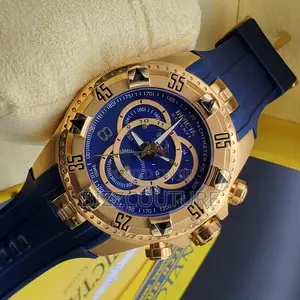 Original Invicta Chronograph Blue Dail Rubber Strap Watch