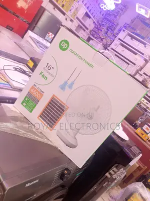 DP 16 Inches Rechargeable Fan With Solar Panel