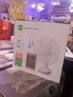 Brand New DP 16 Inches Rechargeable Fan With Solar Panel