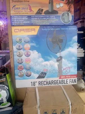 Unique Design Qasa 18 Inches Rechargeable Standing Fan