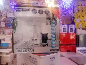Brand New Crownstar 12 Inches Rechargeable Fan With Solar