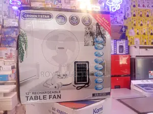 Very New Crownstar 12 Inch Rechargeable Fan With Solar