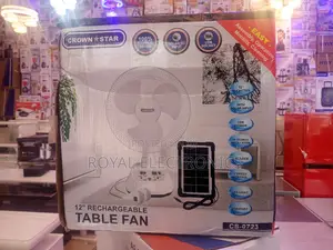 Latest Crownstar 12 Inch Rechargeable Fan With Solar