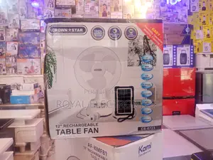Standard Crownstar 12 Inch Rechargeable Fan With Solar