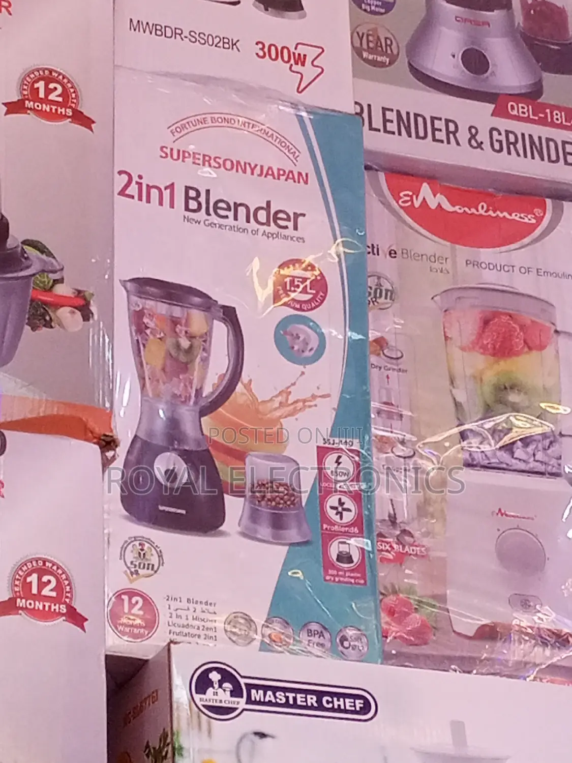 World Class Supersony 2 in 1 Multifunction Blender