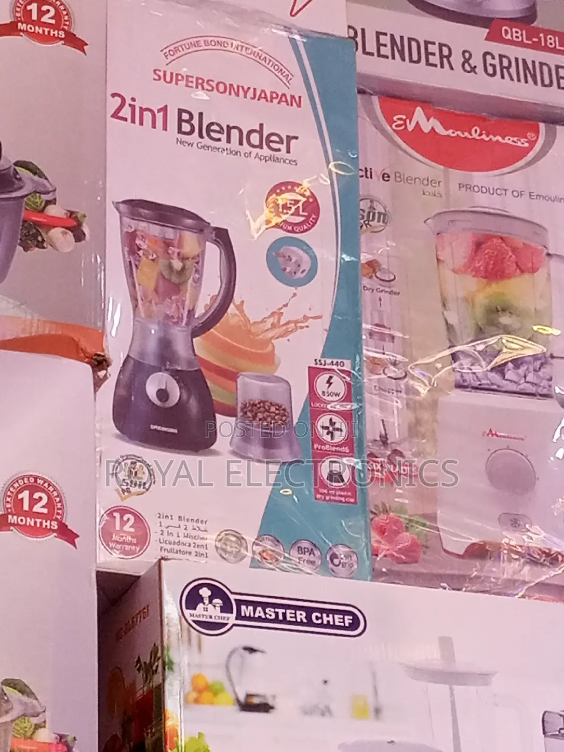 Top Class Supersony 2 in 1 Multifunction Blender