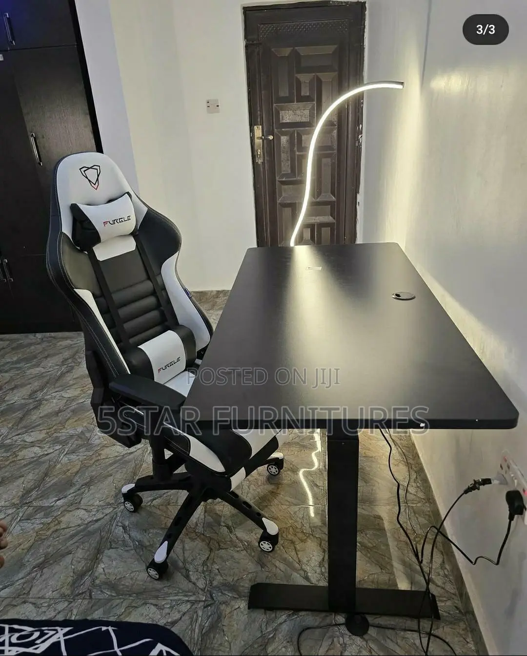 Adjustable Electric Desk With Chair