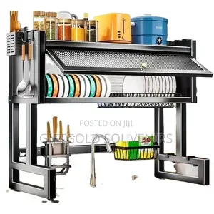 Quality Over the Sink Plate Rack-Black