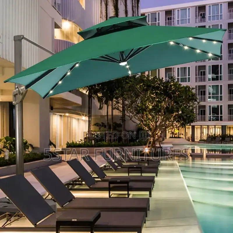 Outdoor Umbrella With Solar