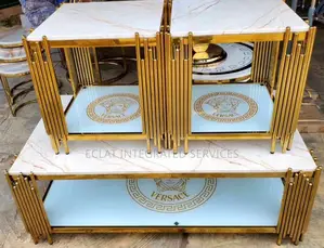 Marble Center Table With Side Stools