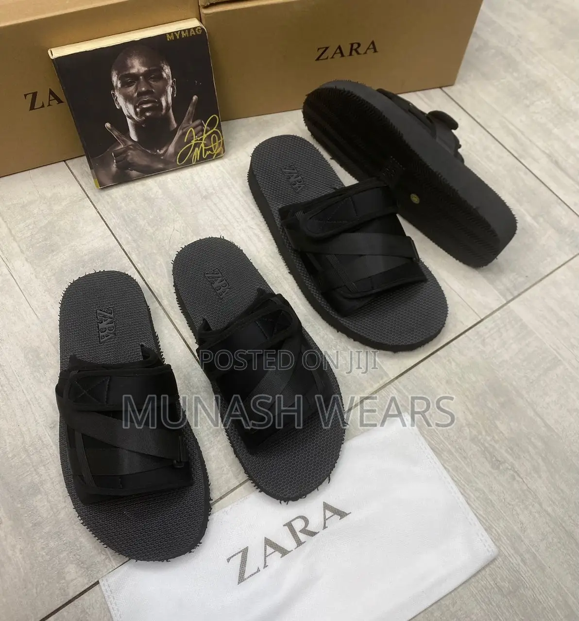 Zara Leather Slipers