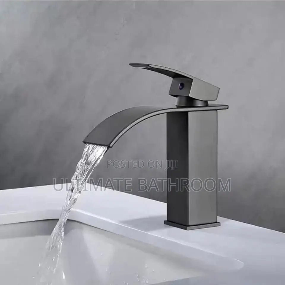 Grey Color Waterfall Basin Mixer