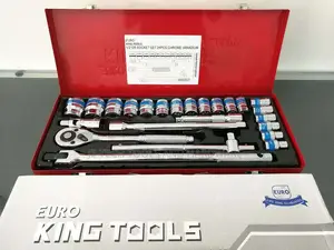 Euro King Tools 24pcs Socket Wrench Set Tool Socket Set