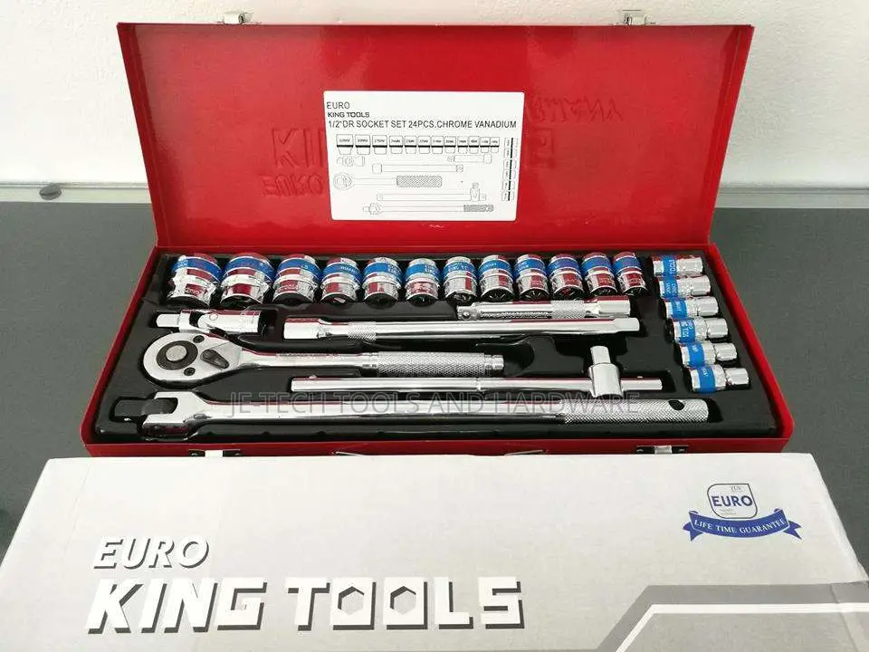 Euro King Tools 24pcs Socket Wrench Set Tool Socket Set