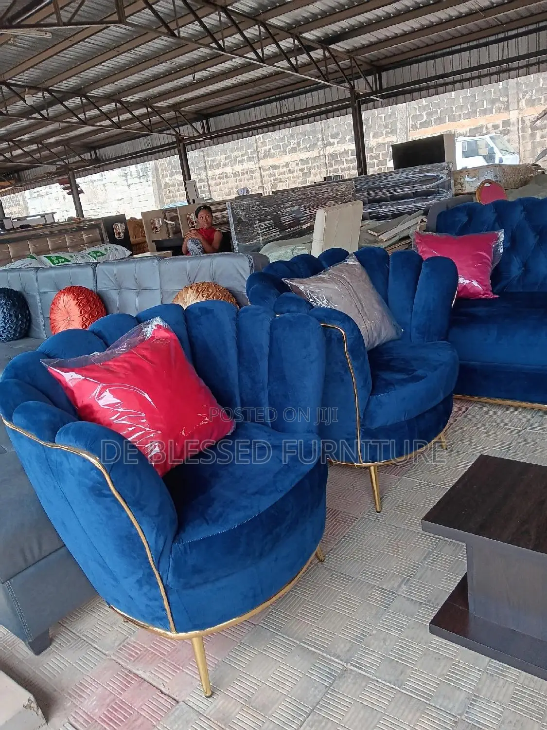 Seven Seater Fabric Sofa