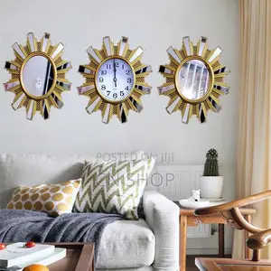 3 in One Piece of Clock and Mirrors
