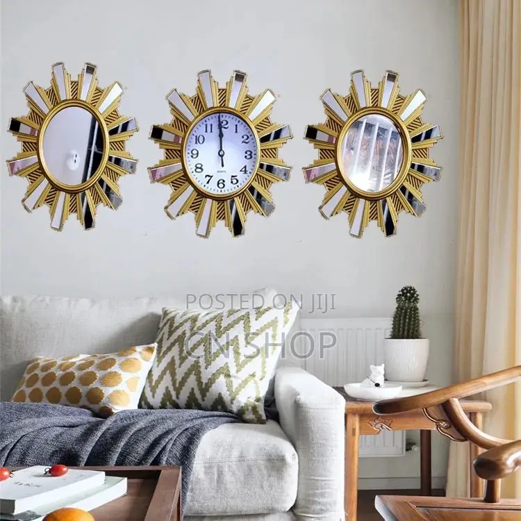 3 in One Piece of Clock and Mirrors