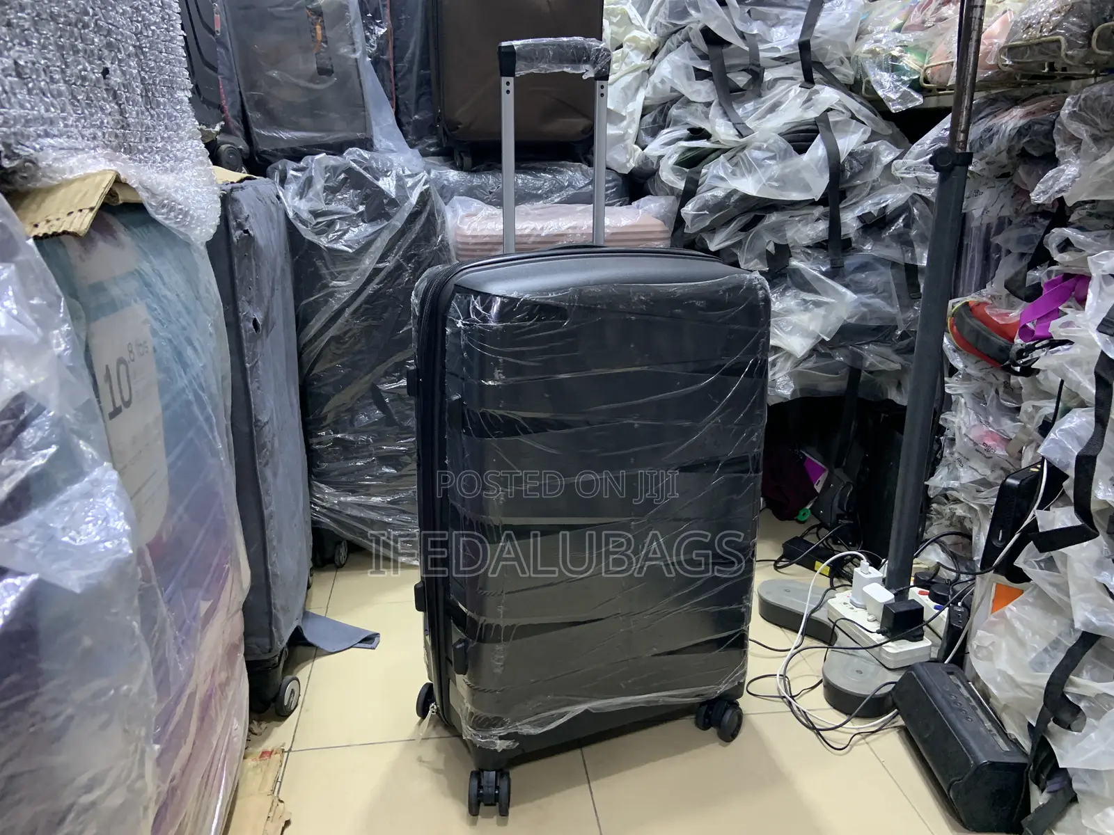 Medium Size Black Unbreakable Travel Luggage