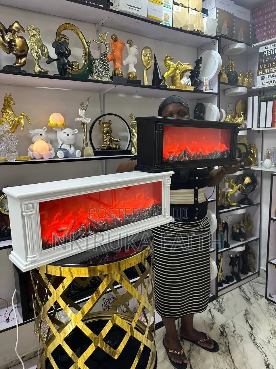 Big Led Fireplace Decor