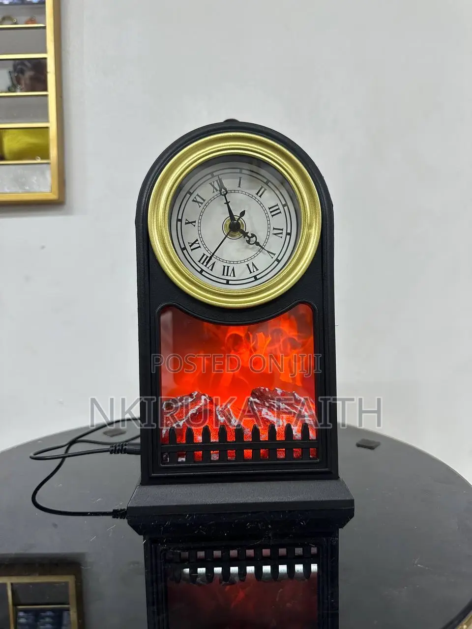 Fireplace Decor With Clock