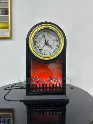Fireplace Decor With Clock