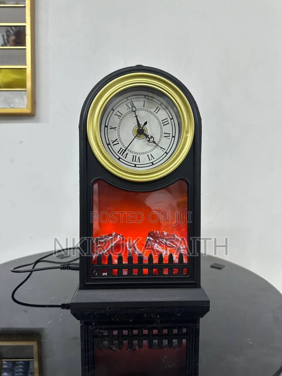 Fireplace Decor With Clock