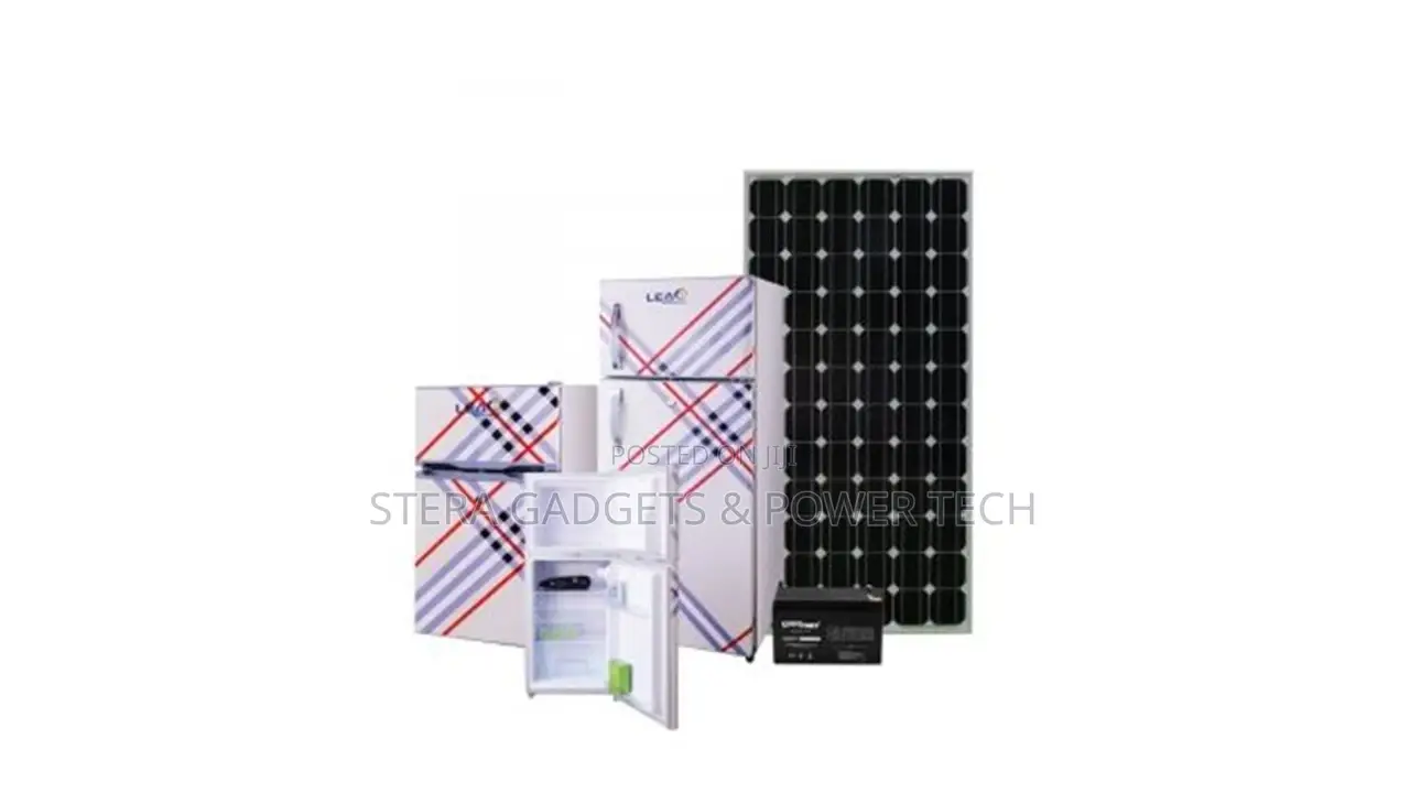 Refrigerator With Battery and Solar Panel Combo