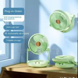 90°Rotating Rechargeable Fan Abuja. Portable Fan With Light