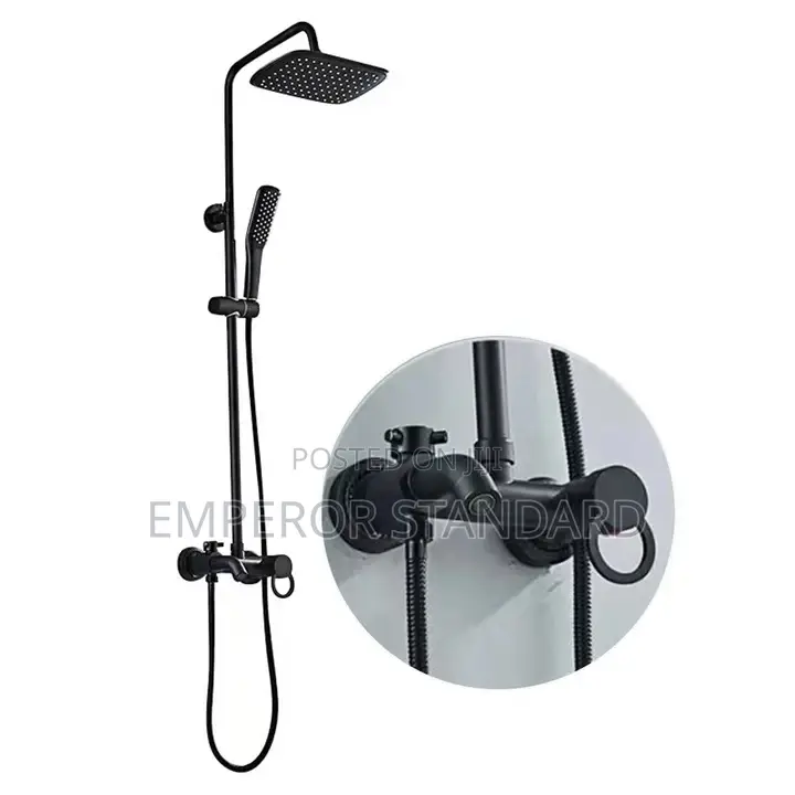 Black Standing Shower