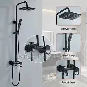 Black Standing Shower