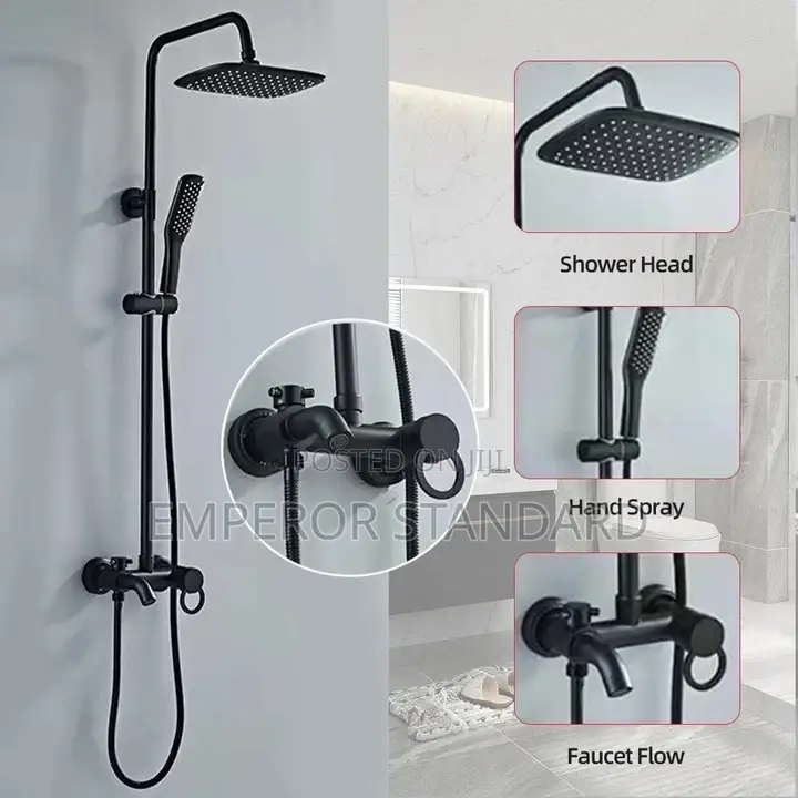 Black Standing Shower