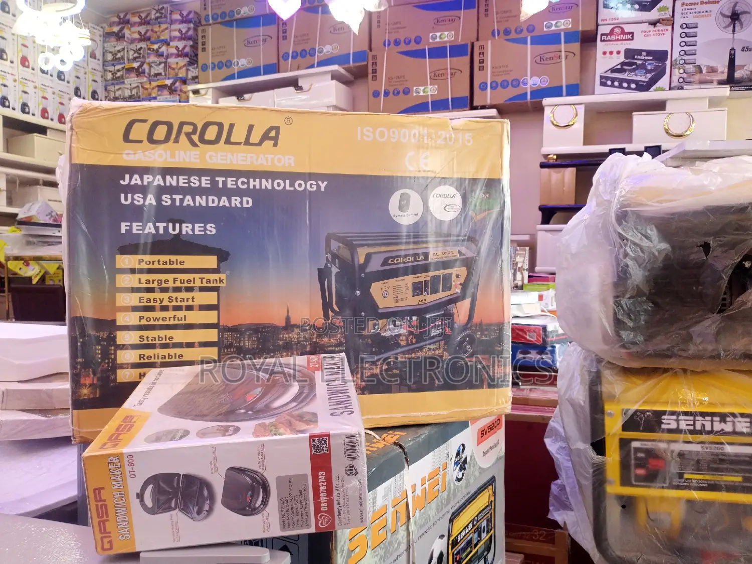 Corolla 2.8kva 100% Copper Key Starter Generator
