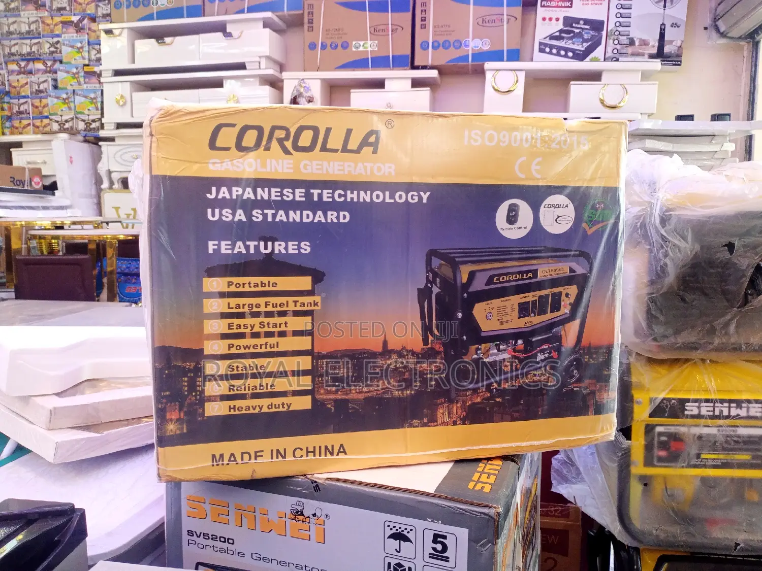 2.8kva Corolla 100% Copper Key Starter Generator