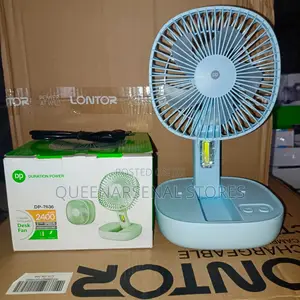 DP Foldable Rechargeable Fan With Ledlight