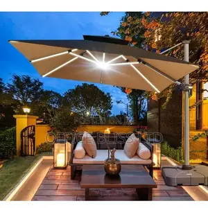 Patio Umbrella With Solar Led Light