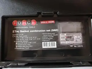 Force 27pc 2281s 1/4" Socket Set Sae