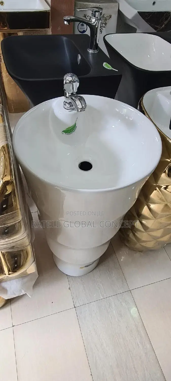 White Free Standing Basin