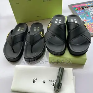 Offwhite Leather Slipers