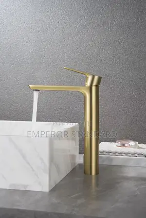 Golden Long Wash Hand Basin Mixer Tap