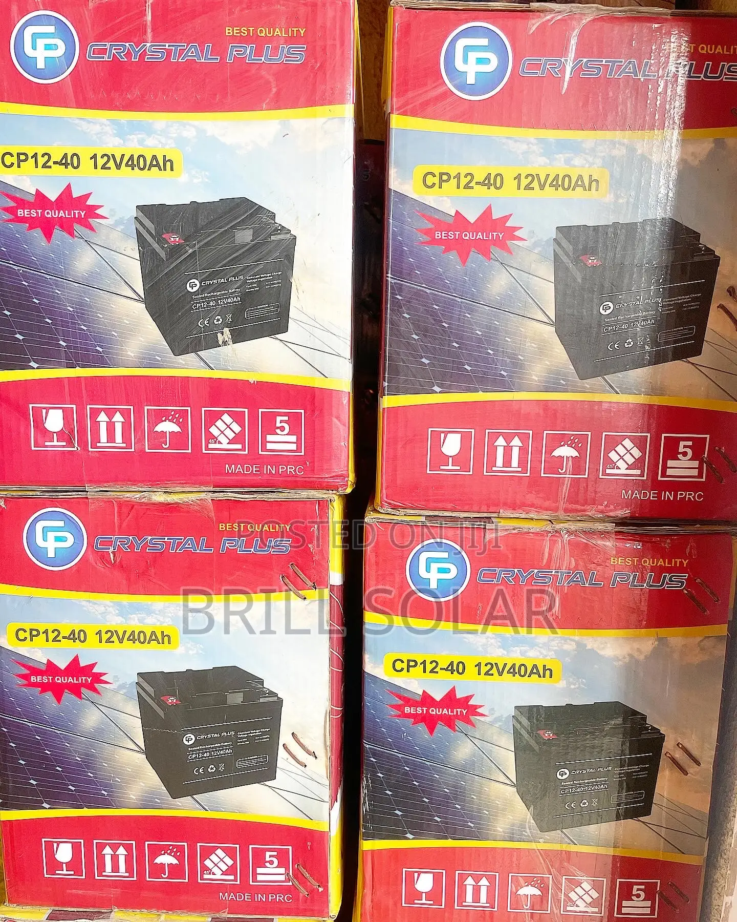 12v-40ah CRYSTAL PLUS Solar Gel Battery