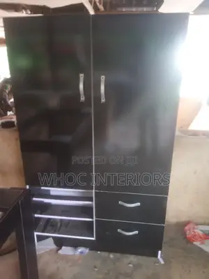 2 Door Black Luxury Wardrobe